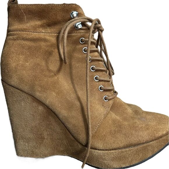 Michael Kors JADA Ankle Lace-Up Wedge Boot Size 8 - Picture 2 of 11